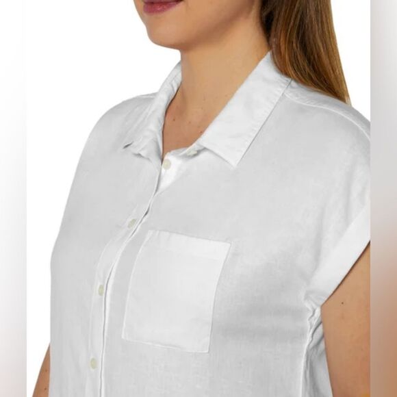 Orvis Tops - Orvis Ladies' Short Sleeve Linen Blend Shirt Size XXL